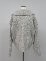Granma Collar Knit Cardigan