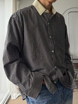 ASCLO Point Collar Stripe Shirt (2color)
