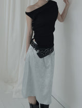 Roche Flower Jacquard Midi Skirt