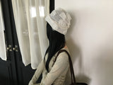 thin flower knit hat