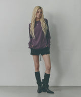 ボタン ロールアップ ルーズフィット ロングスリーブ [Muted purple]