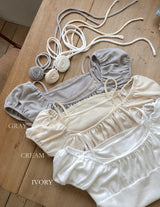 #ハノレイヤードリブ半袖Tシャツ + ローズタイセット (3color)