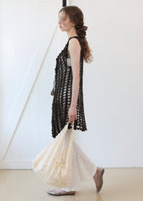 Jeanne Lace Flower Shoulder Bag_Cream