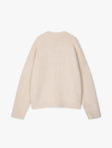BEANIE SET OVERSIZED KNIT (IVORY)