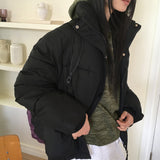 Kiggy Daily Zipper Pocket Oversized Fit Short Padded Jacket