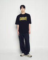 25FW ダブルレイヤーロゴワイド半袖Tシャツ ブラック