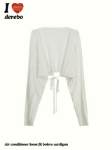 Air conditioner loose fit bolero cardigan