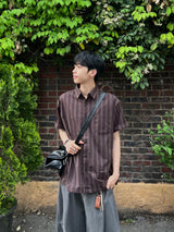 Authentic Stripe Short-Sleeve Shirt (3 Colors)