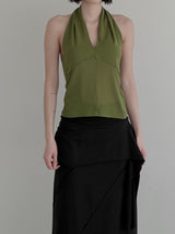 Scar Drape Layered Wrap Long Skirt