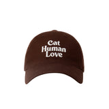 CAT HUMAN LOVE BALL CAP / BROWN