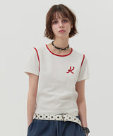 GRAPHIC RINGER T-SHIRT [WHITE]