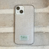 LABEL KNIT HARD JELL CASE_IVORY