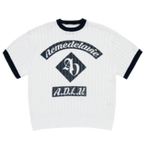 25SS アートワークリンガー半袖ニット ホワイト