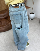 Decken Damaged Wide Denim Pants