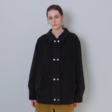 Black Corduroy Double Button Jacket