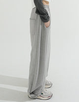 Snap Wide Sweat Pants
