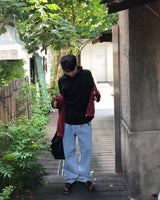 ハンドルオーバーエンブロイダードデニムパンツ