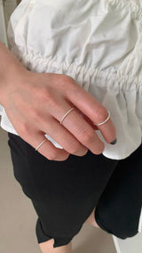 Twinkle THIN silver ring 3set
