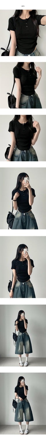 Tote span snap pocket short sleeve