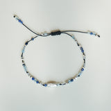 Sea of Youth, single line bracelet_March Birthstone