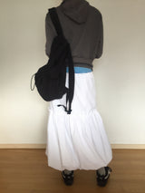 pumpkin nylon long skirt