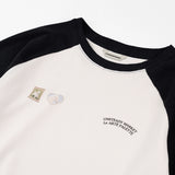 Raglan Waffle LS Tee_ Black