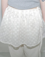 Voluminous sheer wrap skirt _ ivory