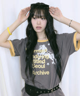 アーカイブ ユニコーン リンガー クロップ ショートスリーブ チャコール