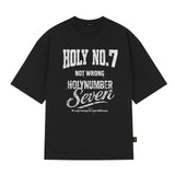 ホーリーヴィンテージレタリングオーバーフィット半袖Tシャツ_BLACK