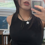 Matt Star Buckle Necklace