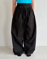 Double layer Shirring pants