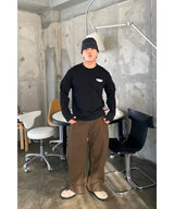ポケットチェッククロップ長袖シャツ