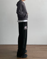 Roving Slub Cropped Hooded Zip-up