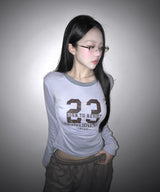 shirring number tee (4colors)