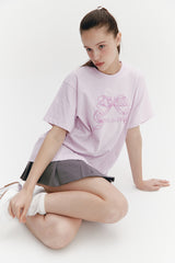 Ribbon Boxy T Purple