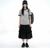エッセンシャルスタンダード半袖リンガーTシャツ メランジ