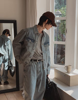 Royce Studded Wide Denim Pants
