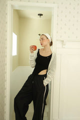  Side line track pants (navy)