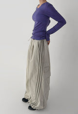 CURVED TRACK NYLON PANTS