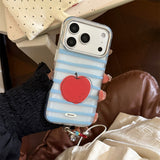 ストライプ フルーツ リストストラップ iPhoneケース