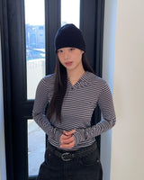 アルンボーダーフード長袖Tシャツ