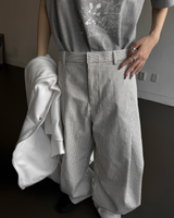 カーブドストライプパンツ (Unisex)