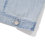 STRING POINT SHORT SLEEVE DENIM JACKET [BLUE]