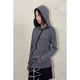 DIAGONAL HOOK N EYE RAGLAN HOODIE
