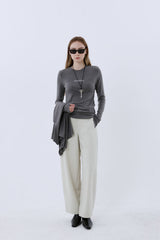 CAPE T-SHIRT COMBI SETUP_CHARCOAL