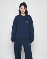 25FW ベーシックロゴナッピングスウェットシャツ ダークネイビー
