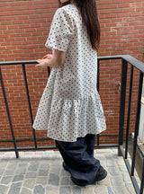 ガランキノンフェードワイドデニムパンツ
