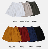Liu Washing Cotton Banding Shorts