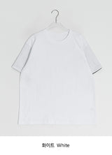 [unisex] Suzuna Basic Color Matching Roll-Up Short Sleeve Tee