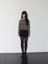 CLASSIC PADDED MINI SKIRT (BLACK)